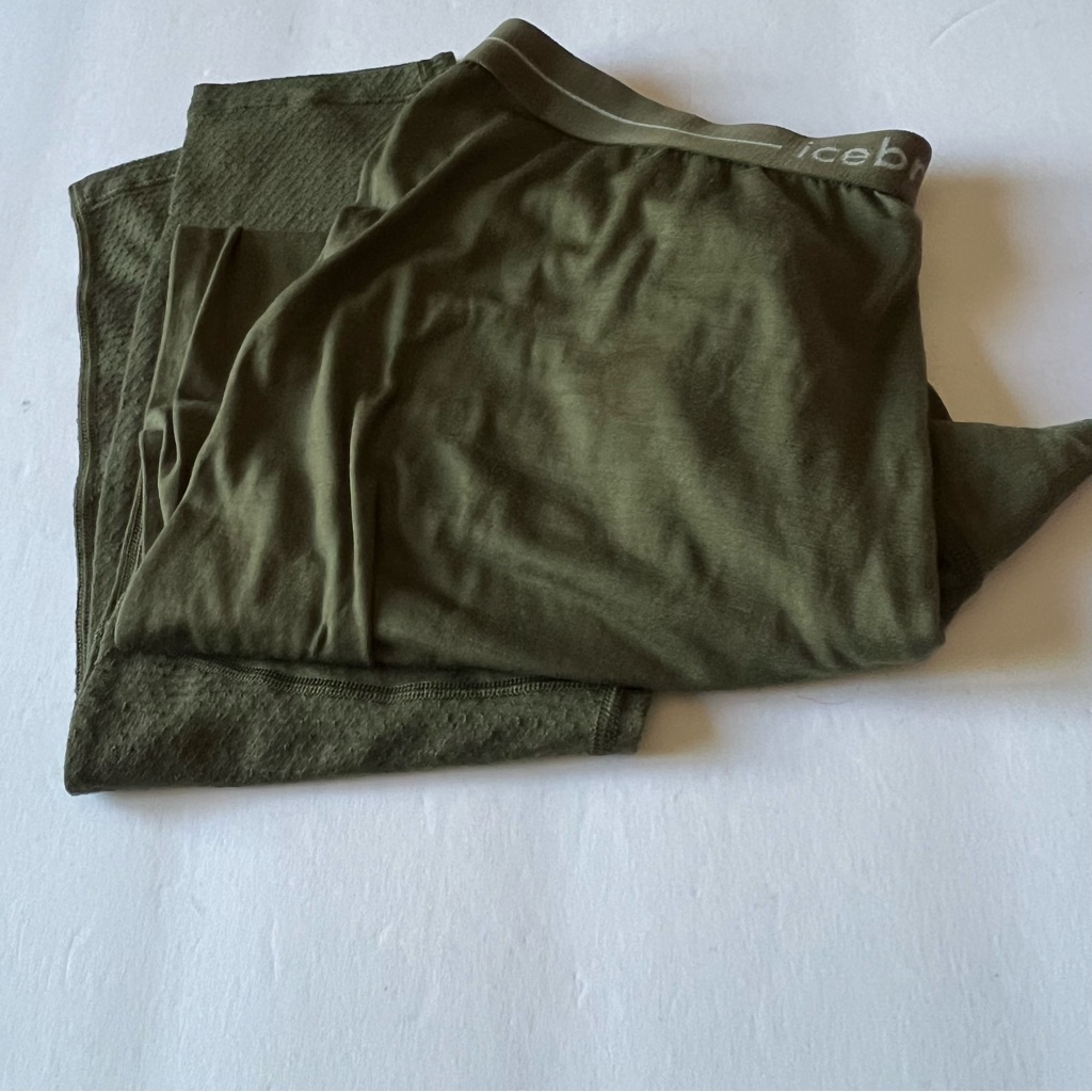 Icebreaker Mens 200 Merino Wool Base Layer Leggings Loden Green Size 2xl Nwot